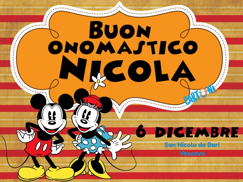 Buon Onomastico Nicola Cartoni Animati