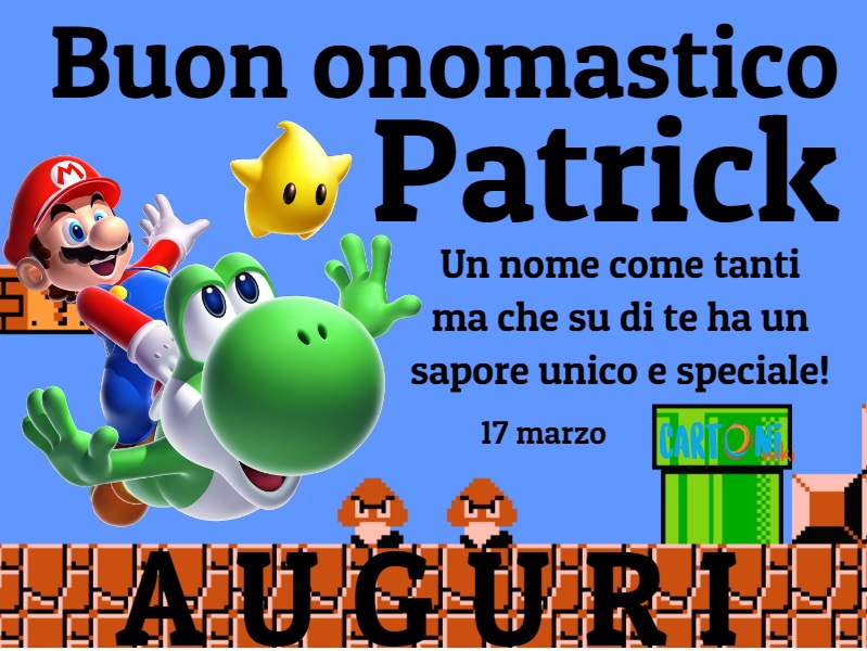 Buon onomastico Patrick