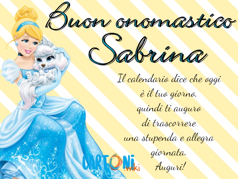 Buon onomastico Sabrina