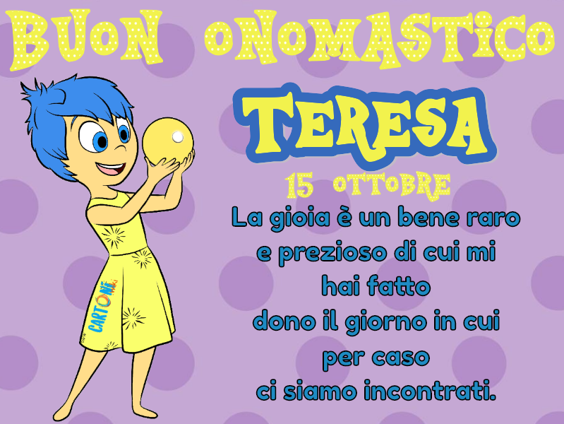 Auguri Teresa per il tuo onomastico