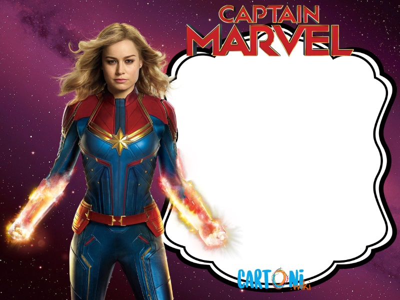 Captain Marvel birthday party invitation