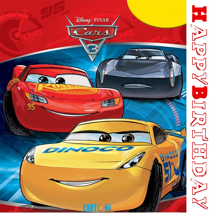 Happy Birthday Cars 3 Card