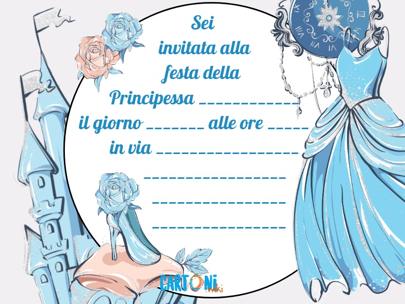 Cenerentola invito elegante