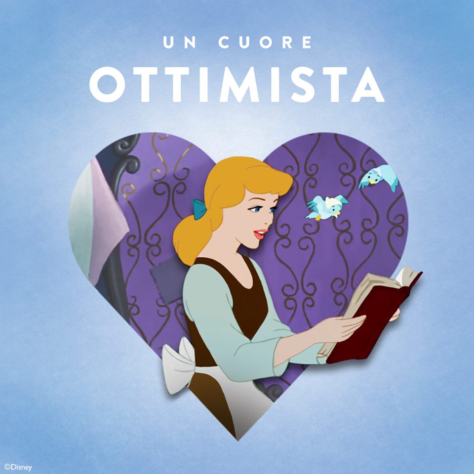 Cenerentola principessa Disney con un cuore ottimista