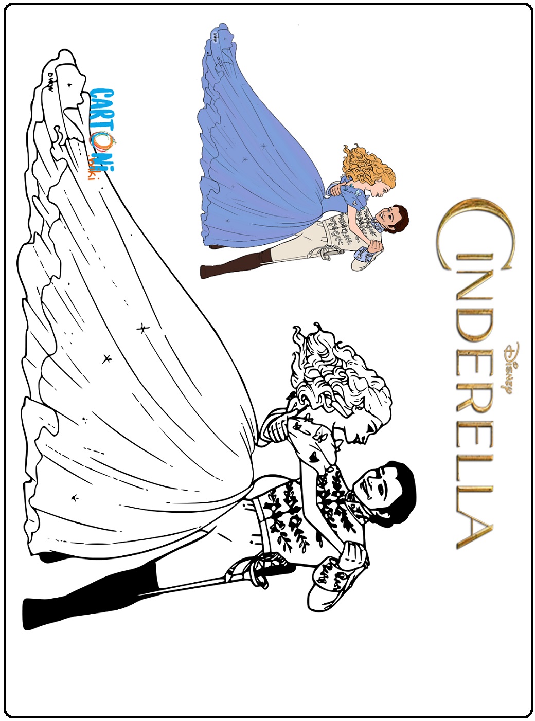Cinderella live action disegni da colorare
