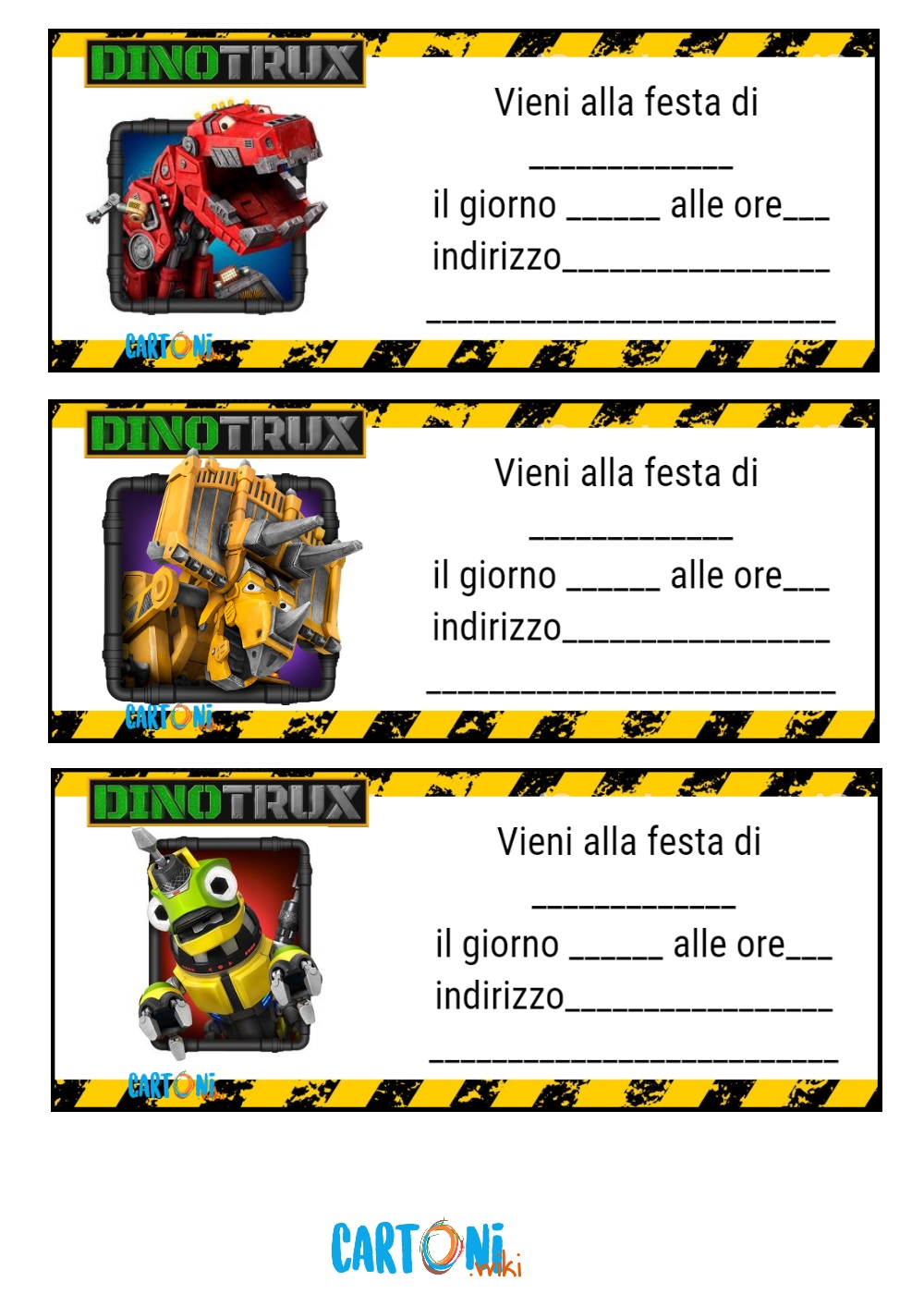 Dinotrux inviti festa di compleanno