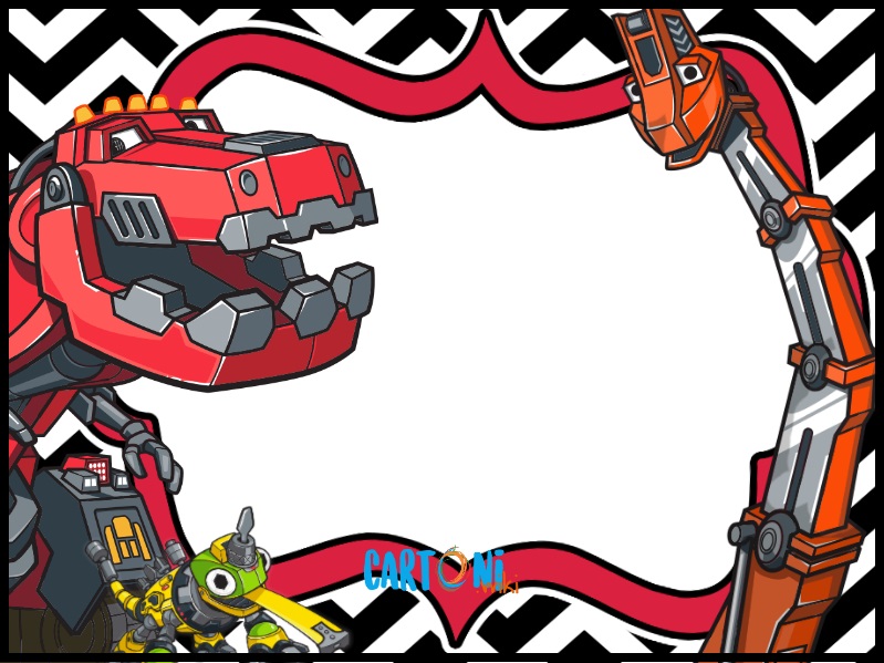 Dinotrux party invitations