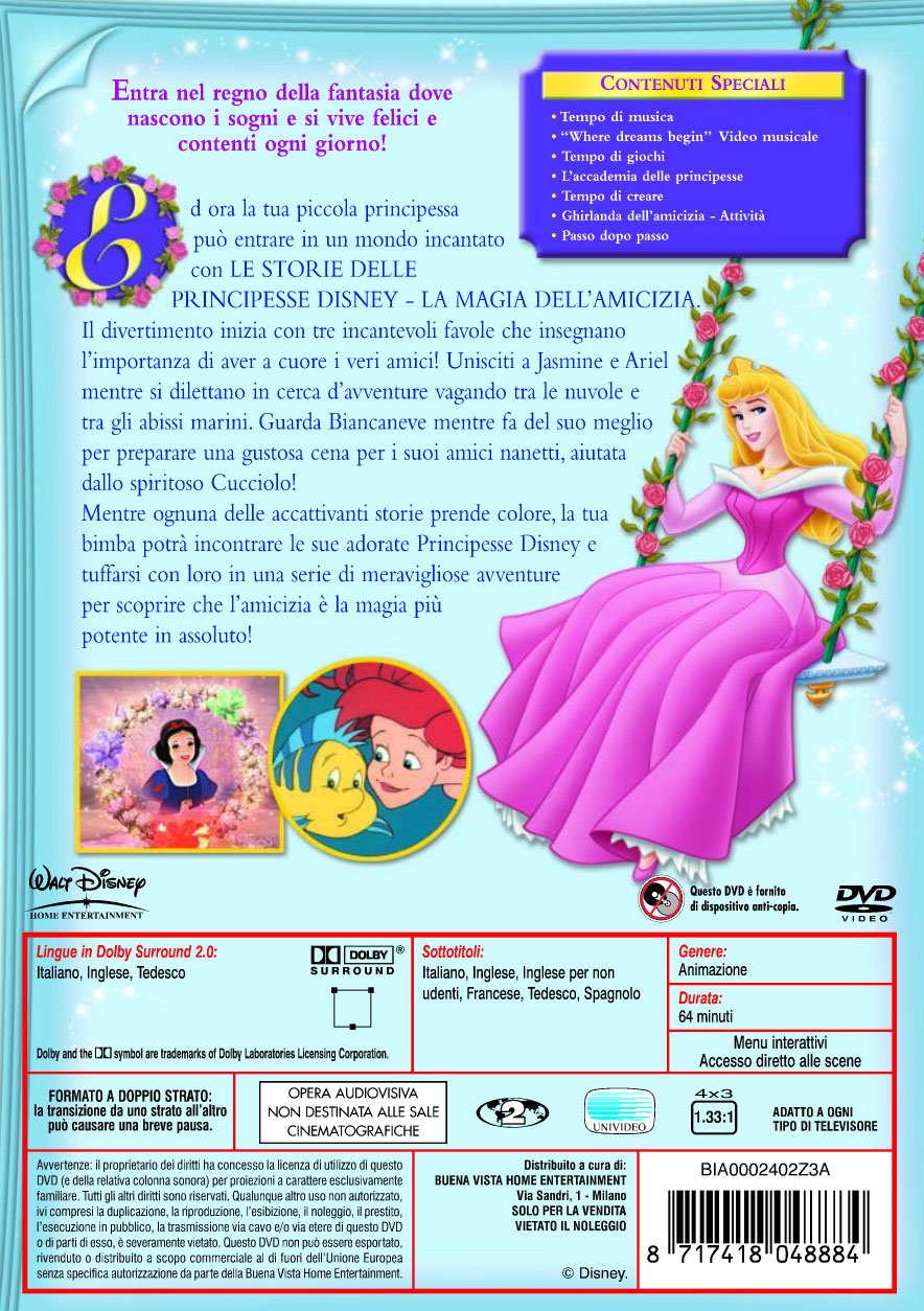 Principesse Disney film cartoni animati Storie di Principesse vol.2 cover dvd film di animazione Disney Home Video