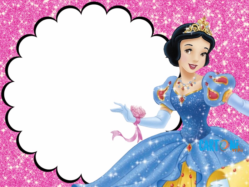 Invito Compleanno Biancaneve Disney Princess Cartoni Animati