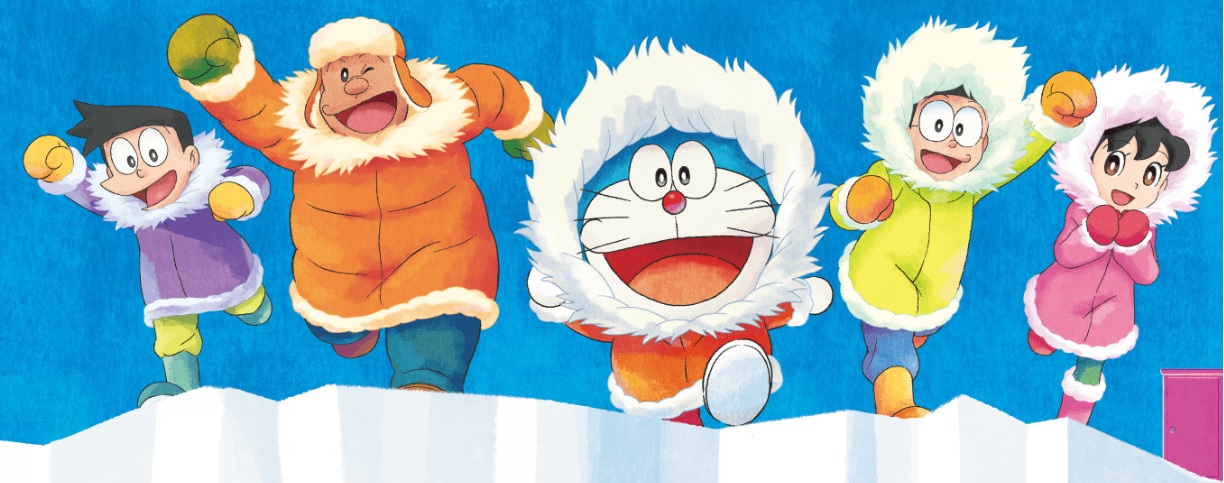 Doraemon il film 2018 in Italia dal 5 all’11 luglio 2018 Antartide personaggi 