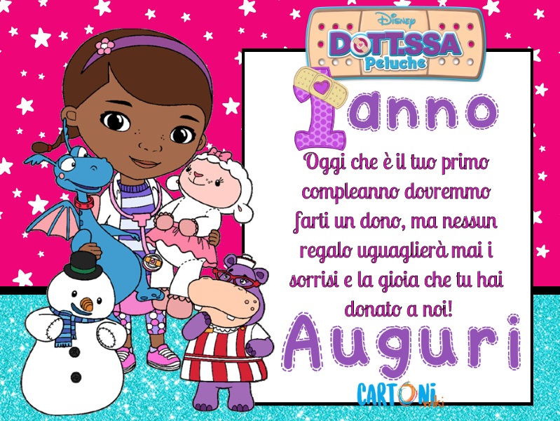 Buon Compleanno 1 Anno Con Dottoressa Peluche Cartoni Animati