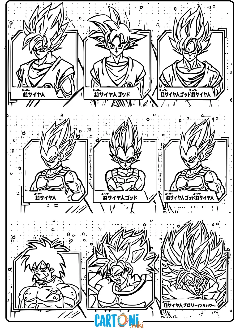 Dragon Ball Super Broly disegni dei personaggi