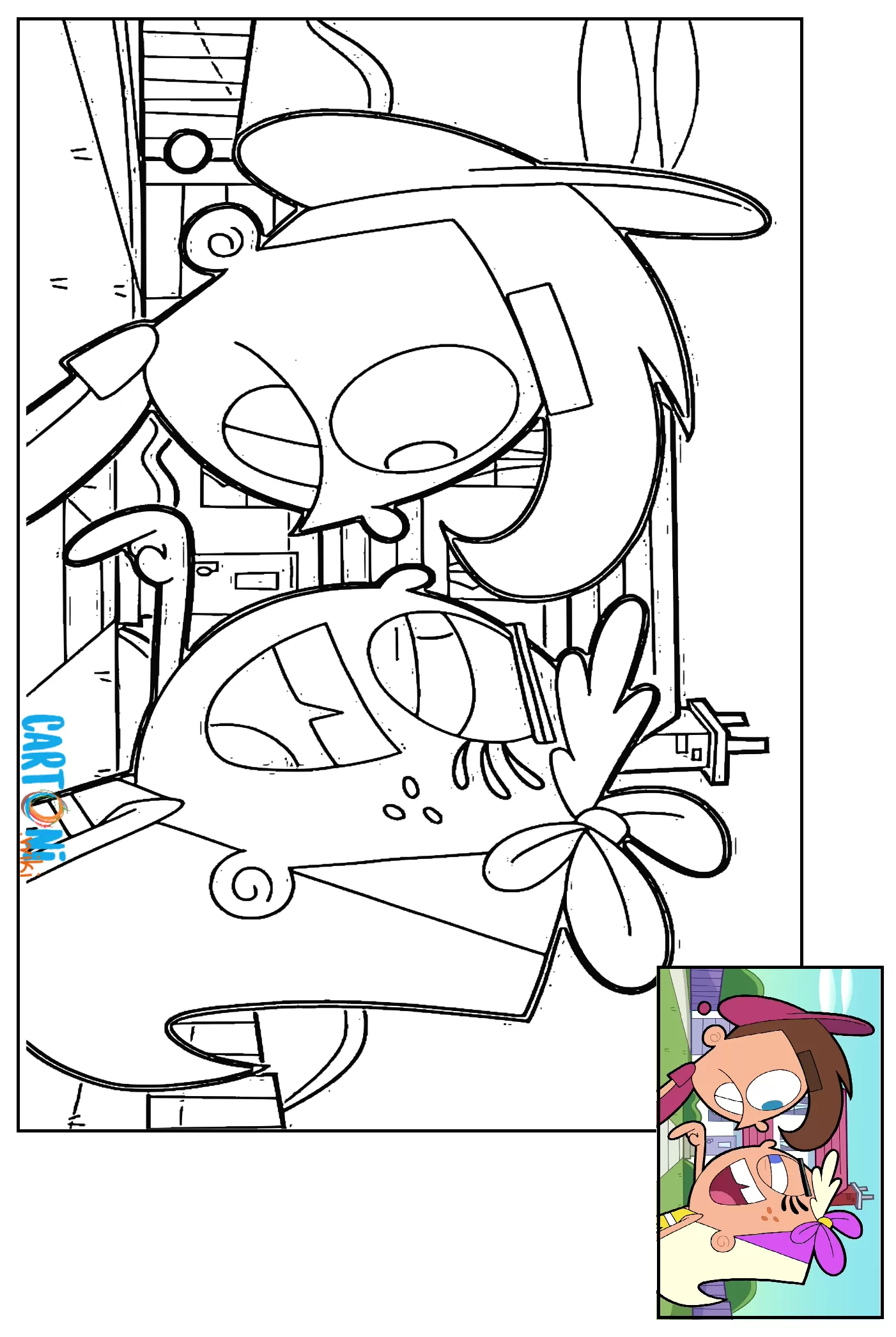The fairly oddparents Timmy and Chloe Coloring book