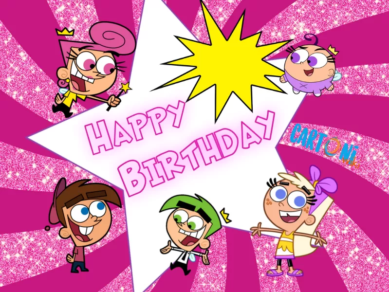 Greeting card maker The Fairly Oddparents template