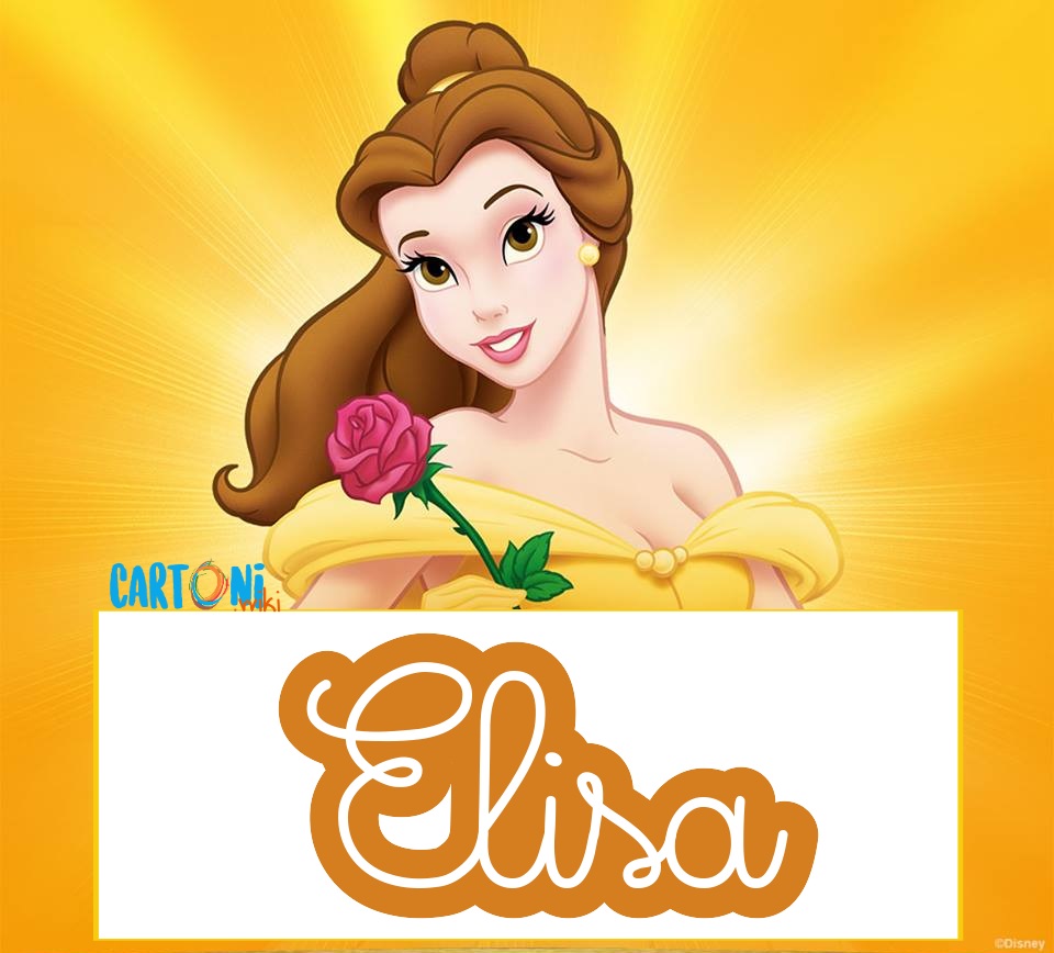 Elisa etichette Disney La bella e la bestia