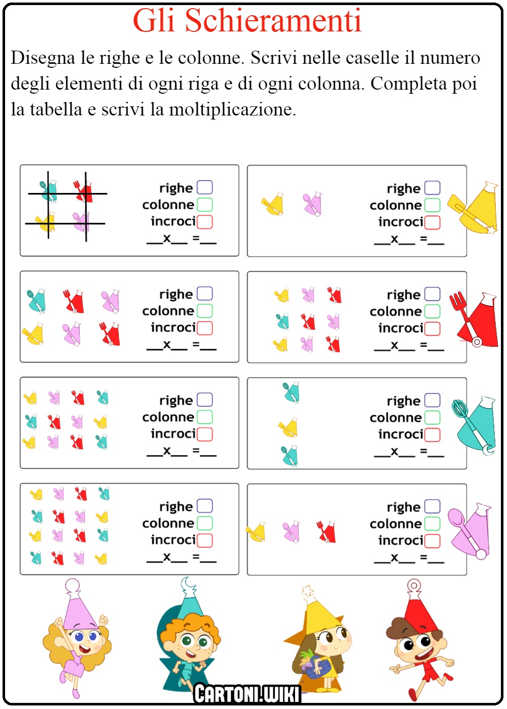 Gli schieramenti introduzione alle moltiplicazioni