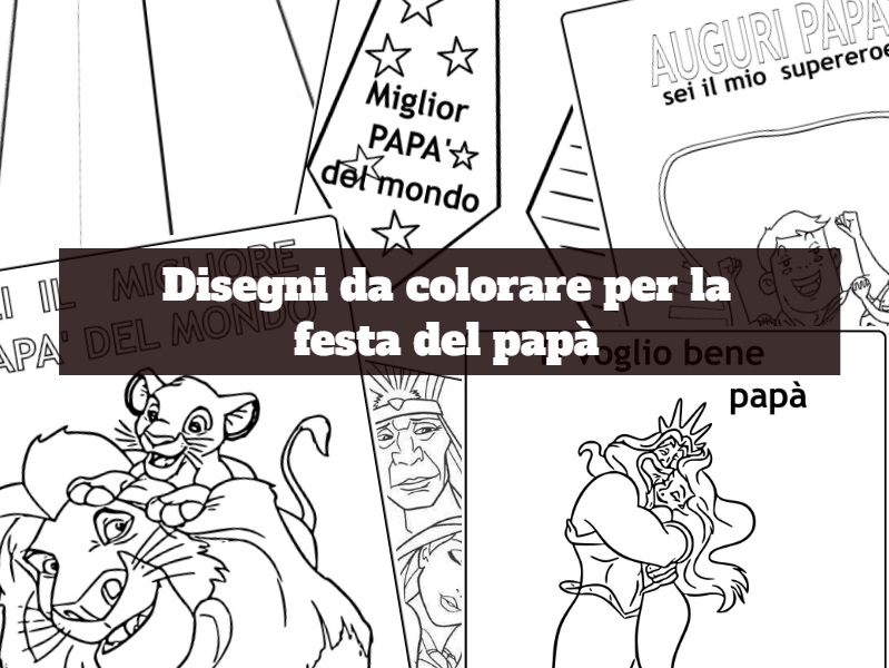 Disegni da colorare per la festa del pap