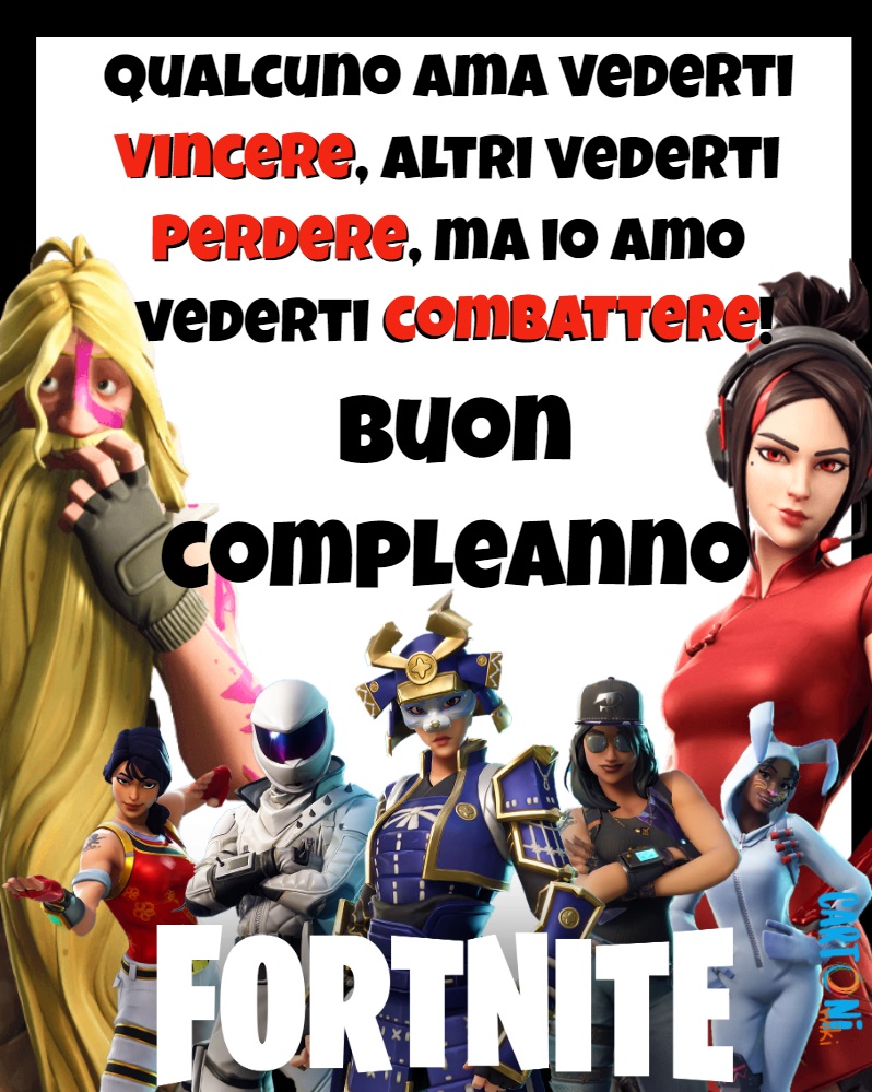 Buon compleanno per giocatore Fortnite