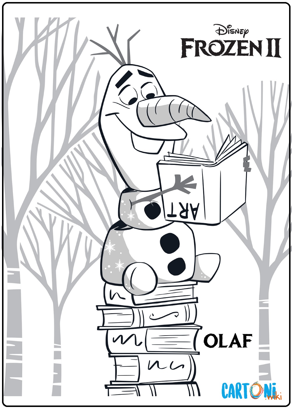 Olaf Frozen 2 disegno da colorare