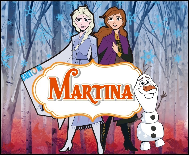 Martina etichetta quaderni Frozen 2