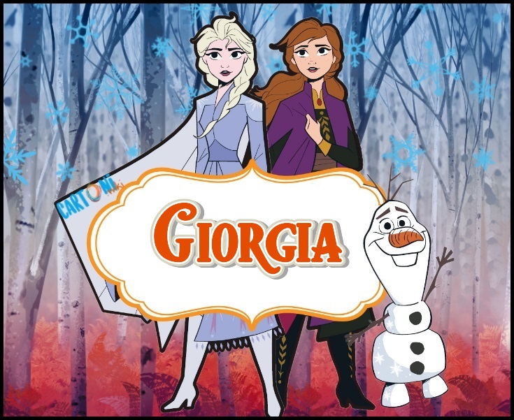 Giorgia etichetta quaderni Frozen 2