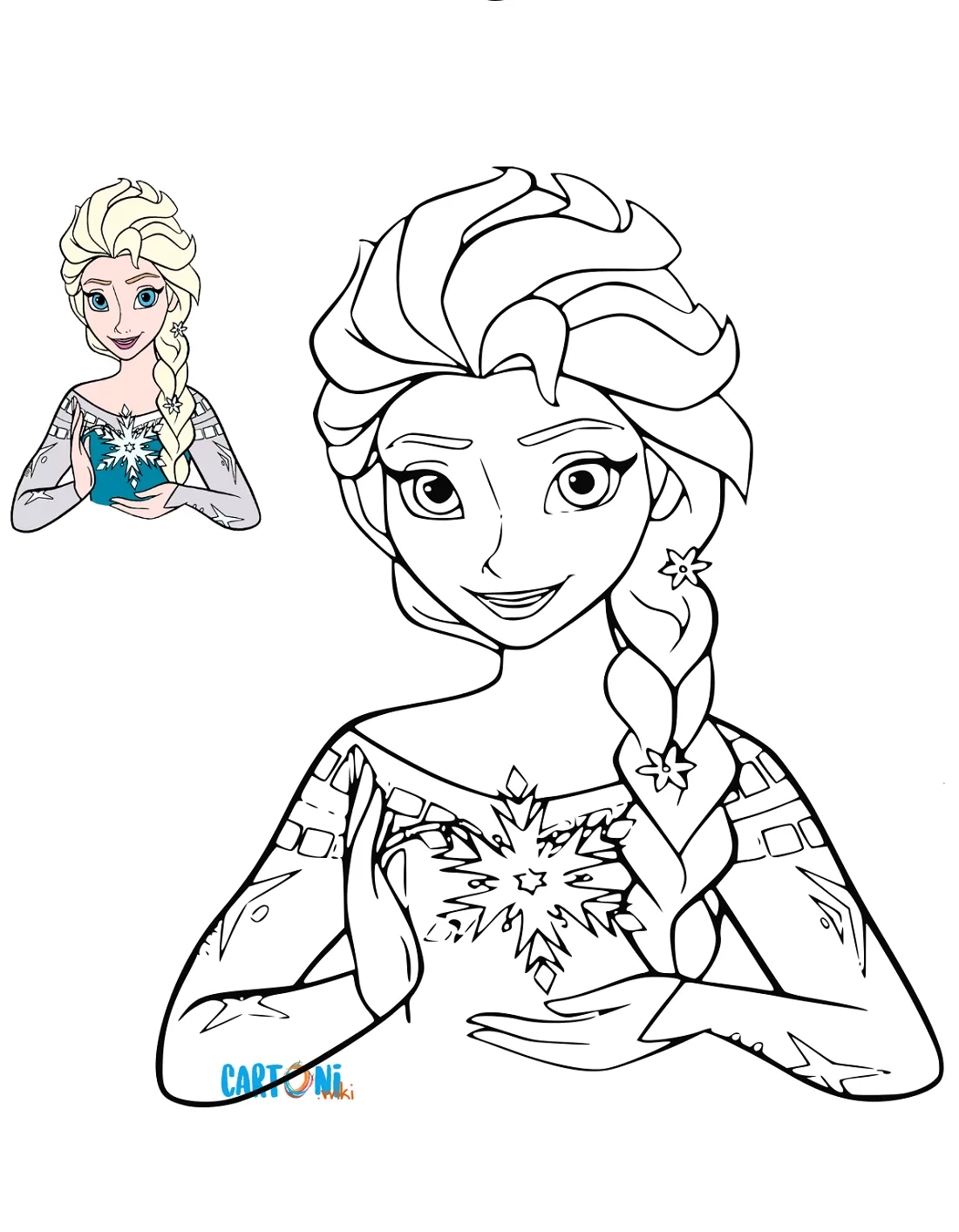 Colora Elsa di Frozen