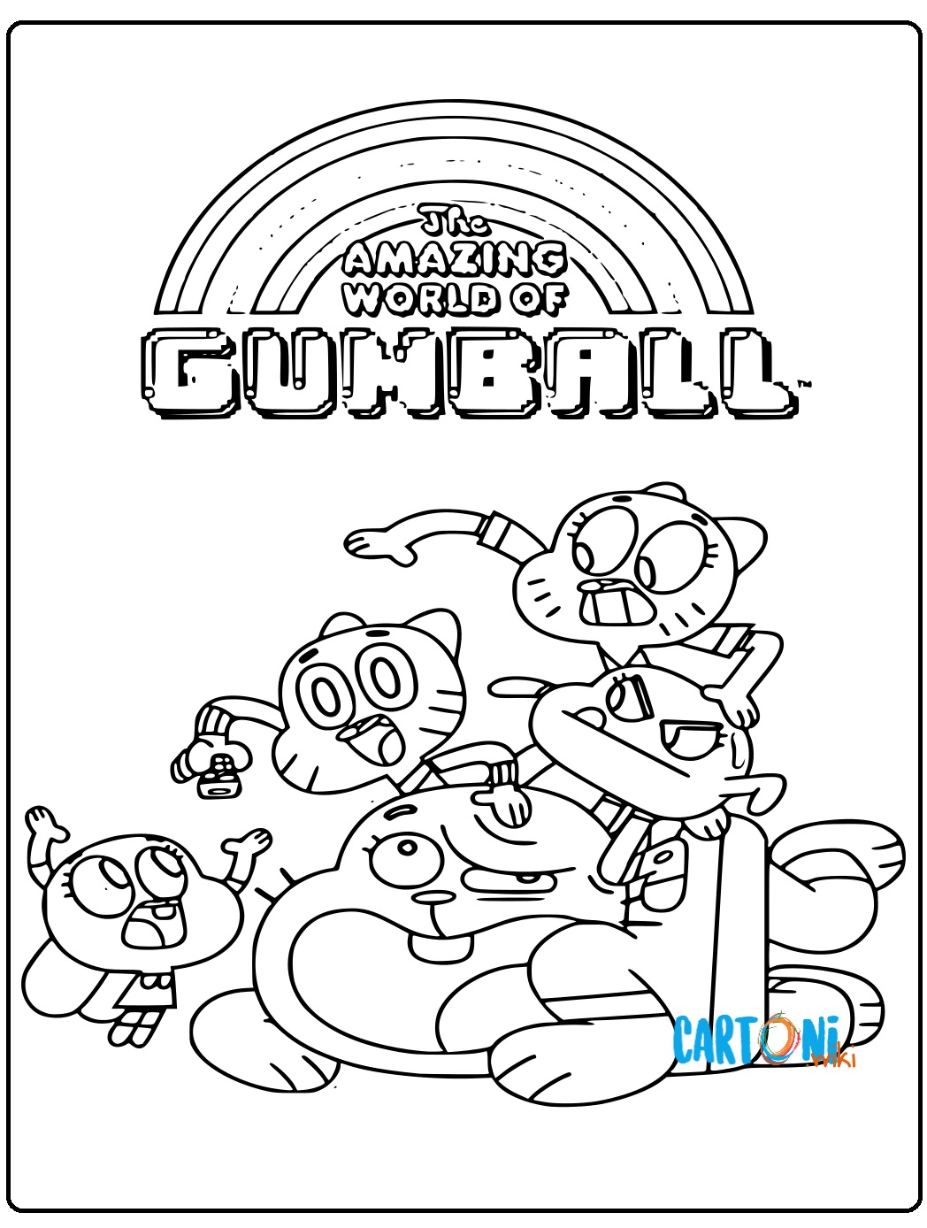 Gumball disegni da colorare