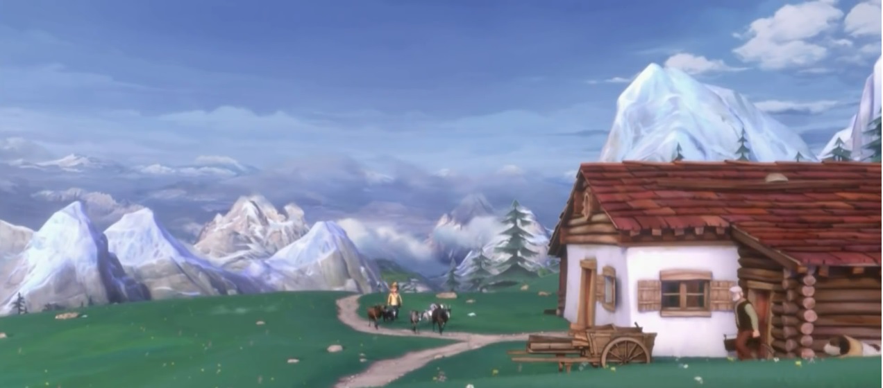 heidi le montagne 3d - cartoni animati - remake 