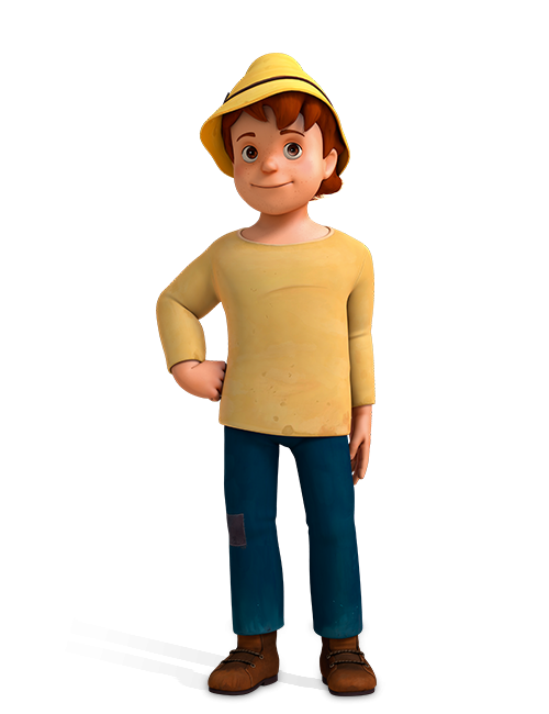 Hedi - Peter - Personaggi - cartone animato - 3d - Rai Yoyo - la bambina sui monti - cartoni animati
