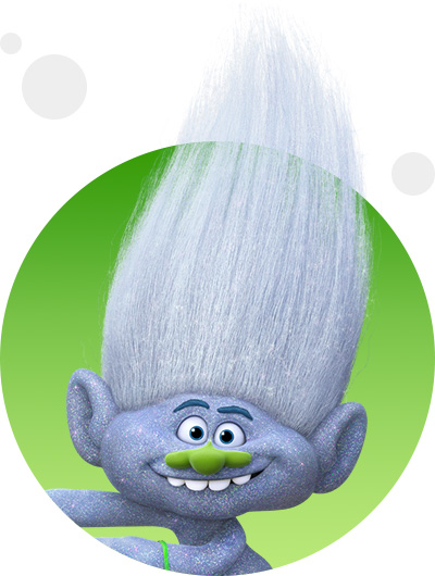 trolls dreamworks cartoni animati personaggi film danimazione personaggio Guy Diamond