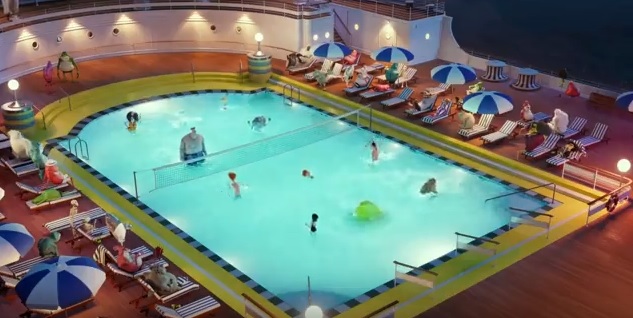 Hotel Transylvania 3 Una vacanza mostruosa - Film di animazione 2018 - Sony - Piscina della nave