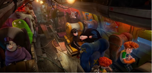 Hotel Transylvania 3 Gremlin Air aereo dei mostri - Interno dell’aereo con i passeggeri