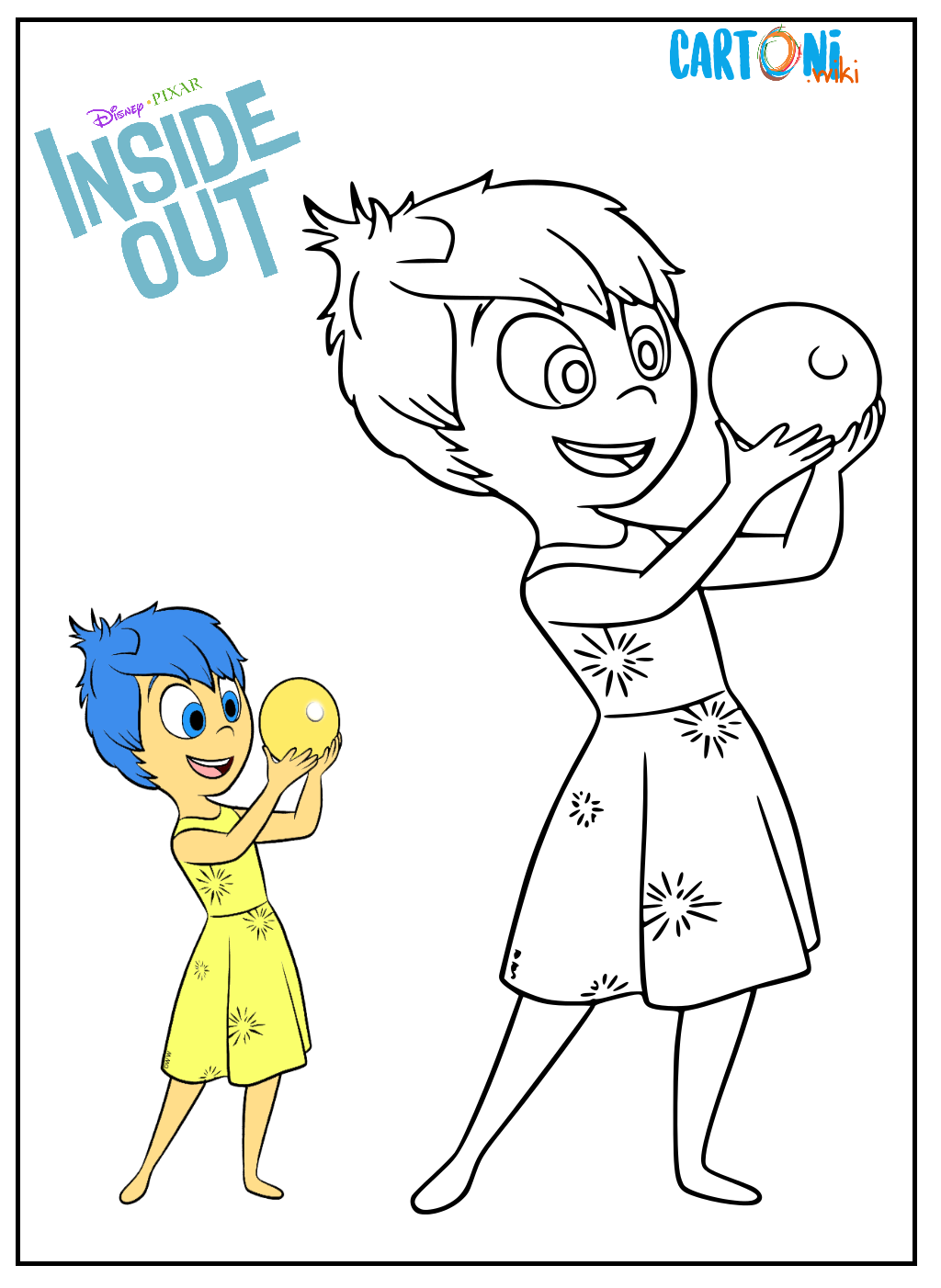 Gioia Inside Out da colorare