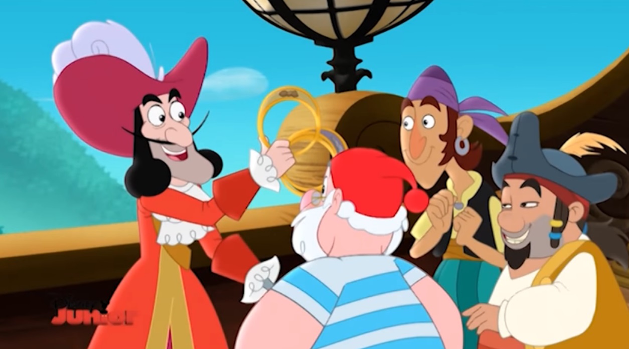Jake e i pirati dell’isola che non c’è cartone animato Capitan Uncino Spugna Randa Fiocco