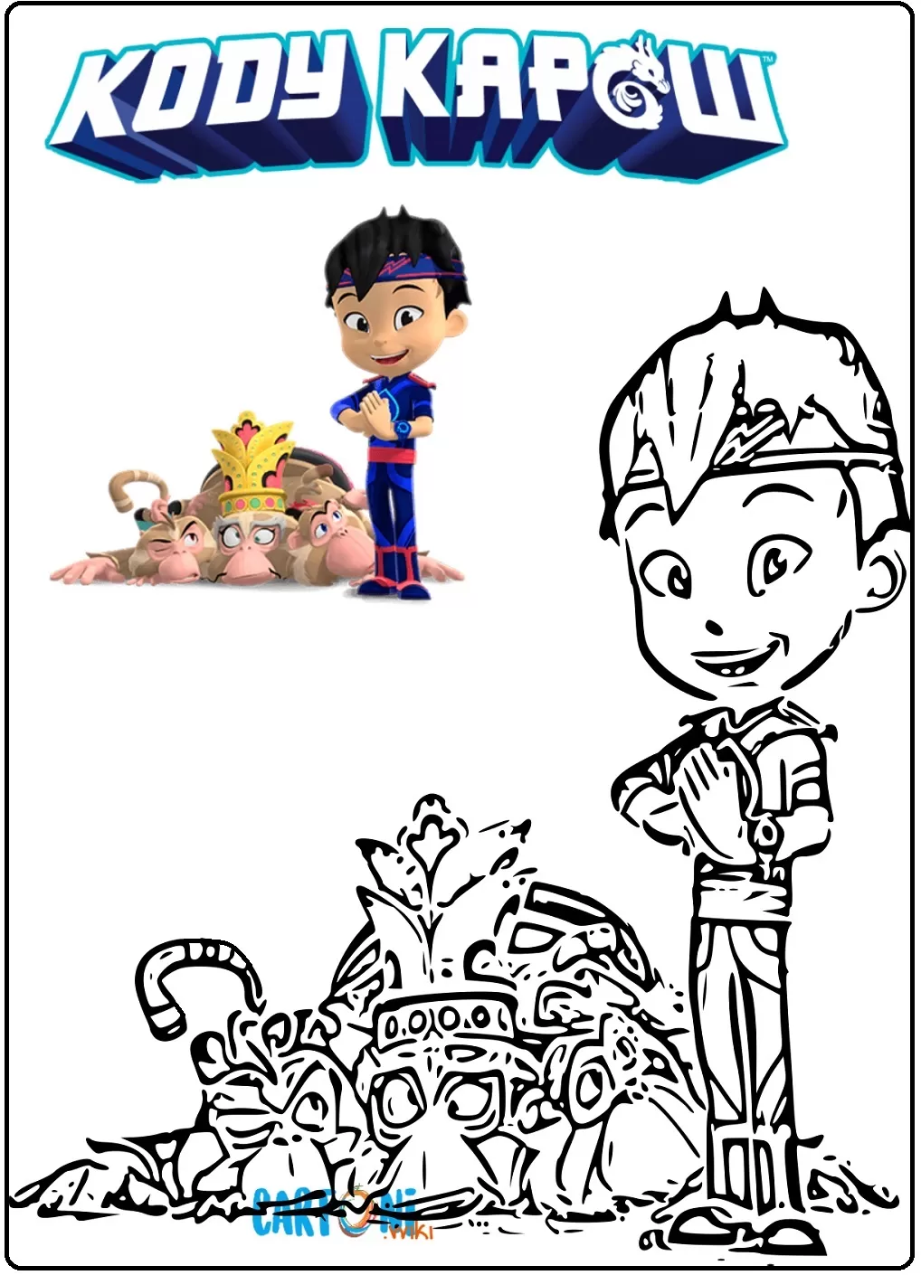 Kody Kapow coloring pages