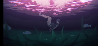 Ishida cade nel laghetto per salvare Shoko - La forma della voce Dvd anime cartoni animati film di animazione 2016 - A silent voice 