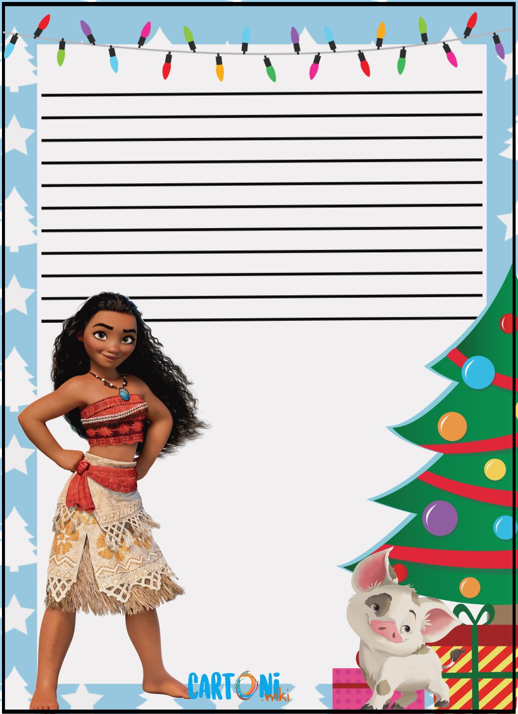 Santa Claus Letter template Moana