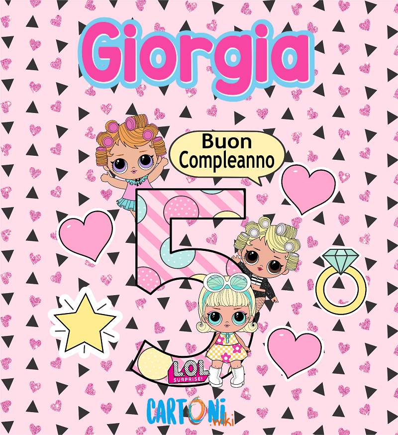 Auguri per i tuoi 5 anni Giorgia