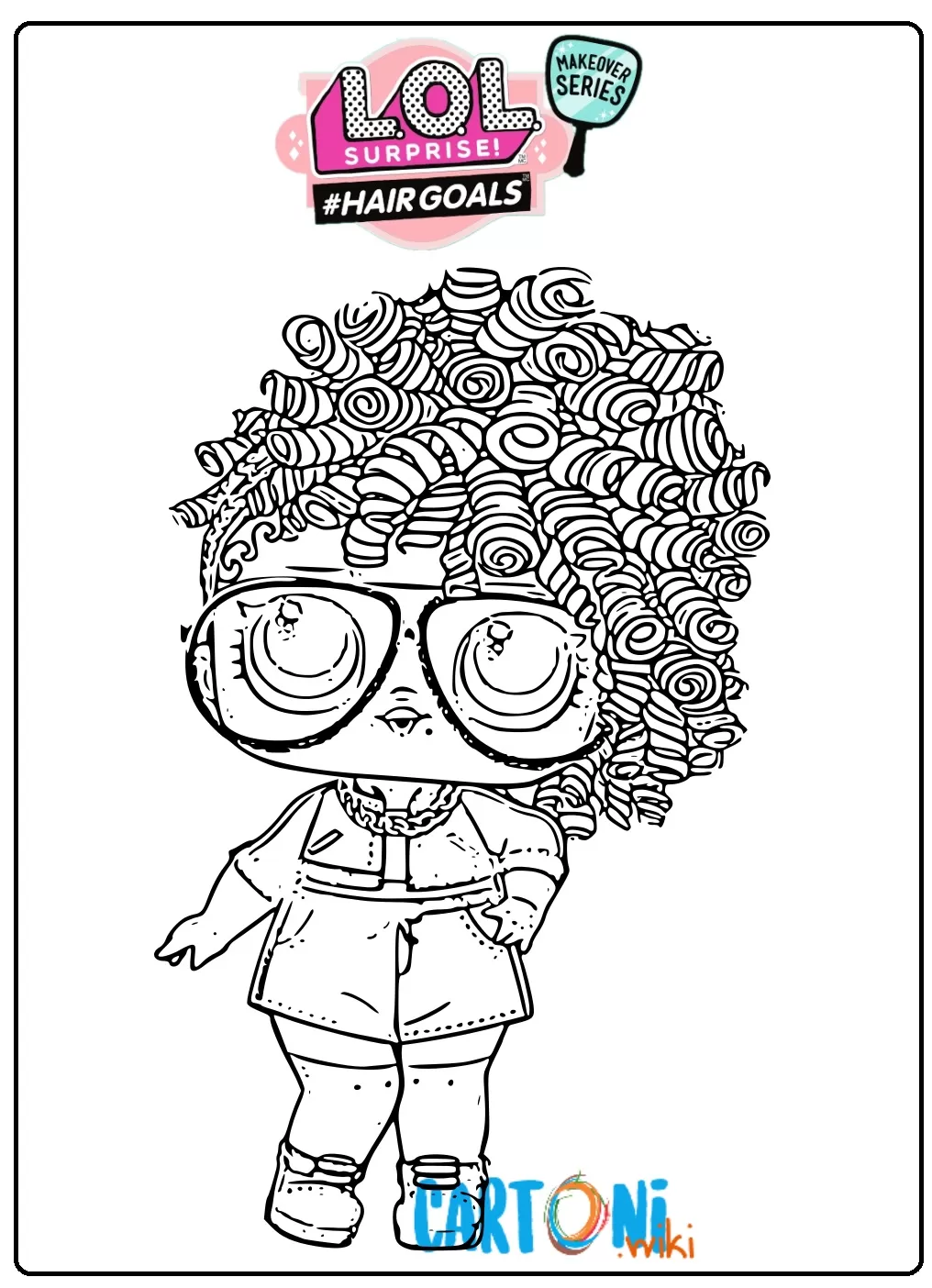 N.C. Nyc Lol Surprise hair goals coloring pages
