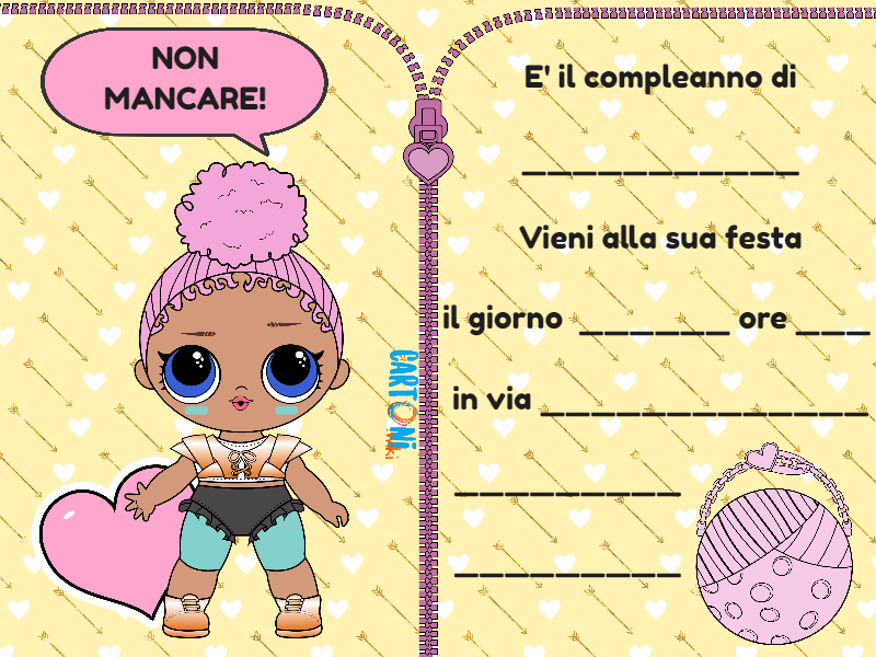 lo surprise serie 3 inviti da stampare - invito lol suprirse confetti pop - immagini 