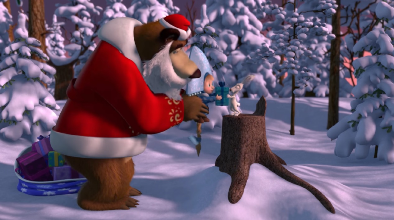 Babbo Natale Youtube Cartoni.Masha E Orso Canzone Natale Gioia E Serenita Cartoni Animati