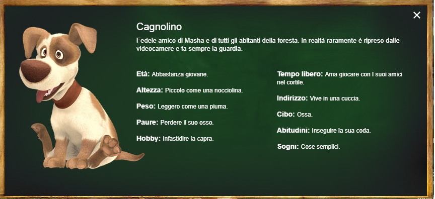 Cagnolino - Masha e Orso - personaggi 