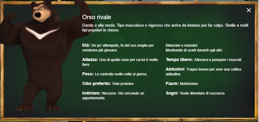Orso rivale - Masha e Orso - personaggi 