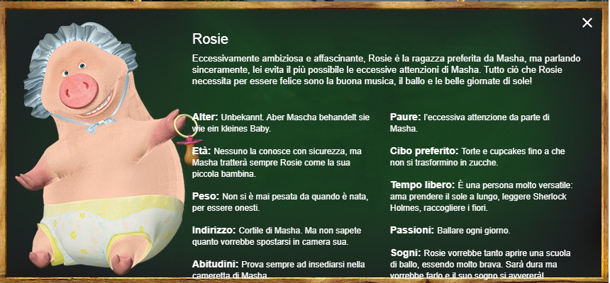 Rosie il maiale - Masha e Orso - personaggi 