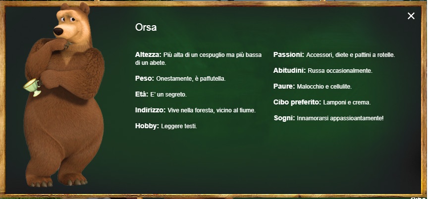 Orsa - Masha e Orso - personaggi 
