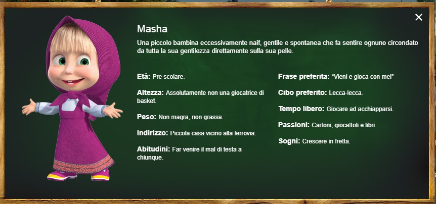 Masha - Masha e Orso - personaggi 