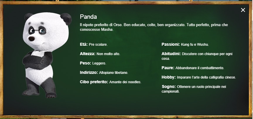 Panda - Masha e Orso - personaggi 