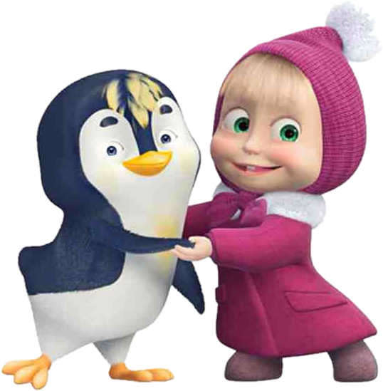 Masha e Orso Clipart pinguino