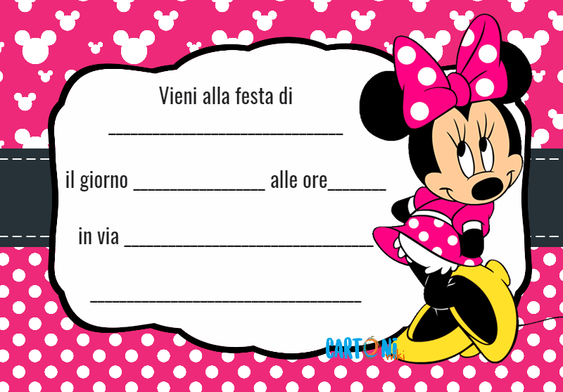 Biglietto invito Minnie