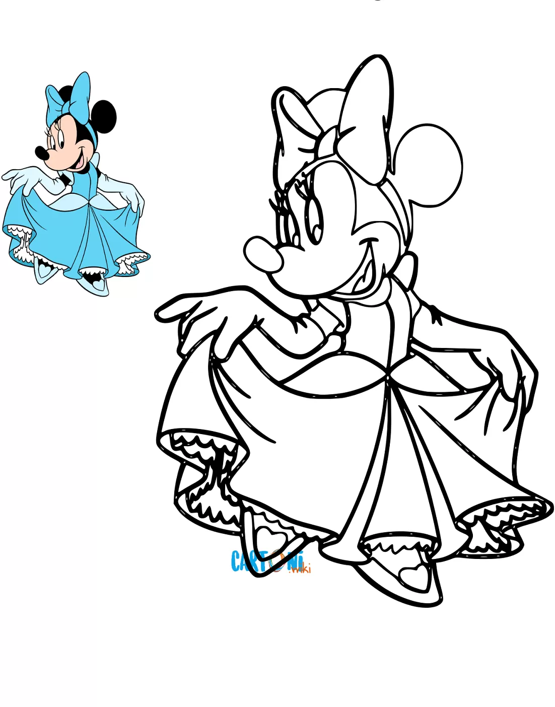 Minnie principessa da colorare